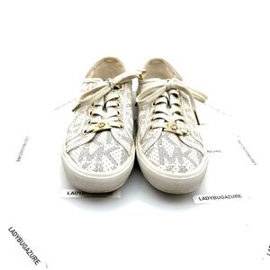 Michael Kors Cream and Gold Sneakers